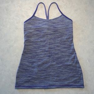 lululemon athletica Heathered Purple Power Y Tank Top